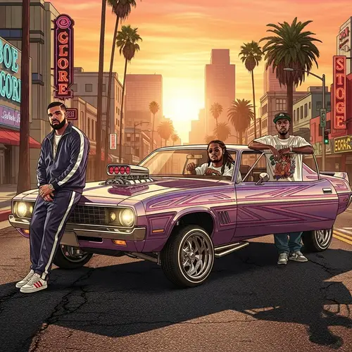 Drake, Future & 21 Savage in Grand Theft Auto