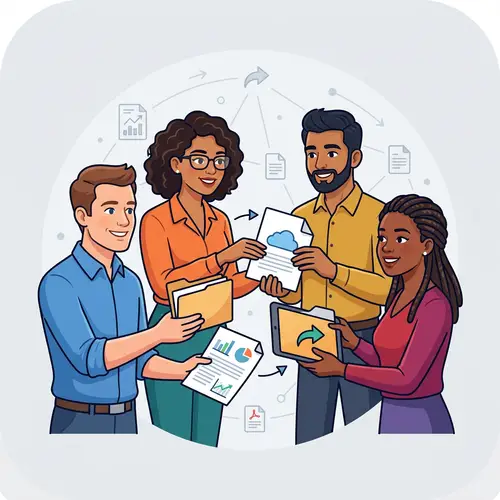 Small Team File Sharing Icon - 300x300 Pixels