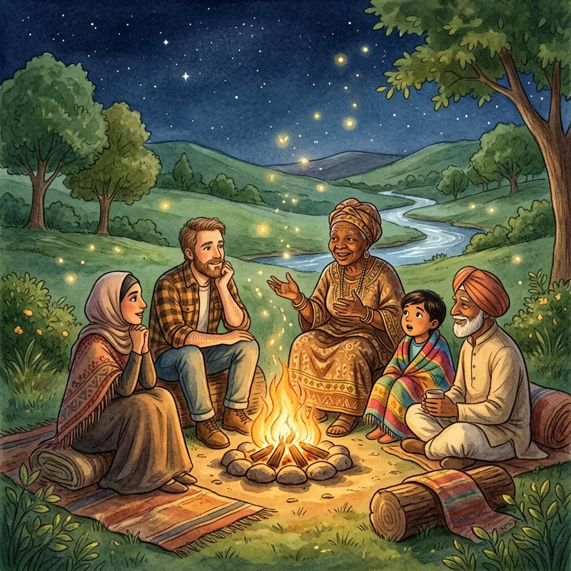 Multicultural Folklore Gathering: An Enchanting Tale Under the Stars
