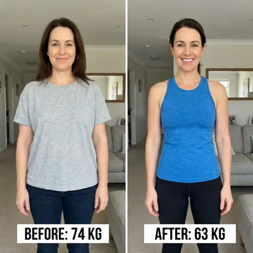 Brunette Weight Loss Transformation - Before & After
