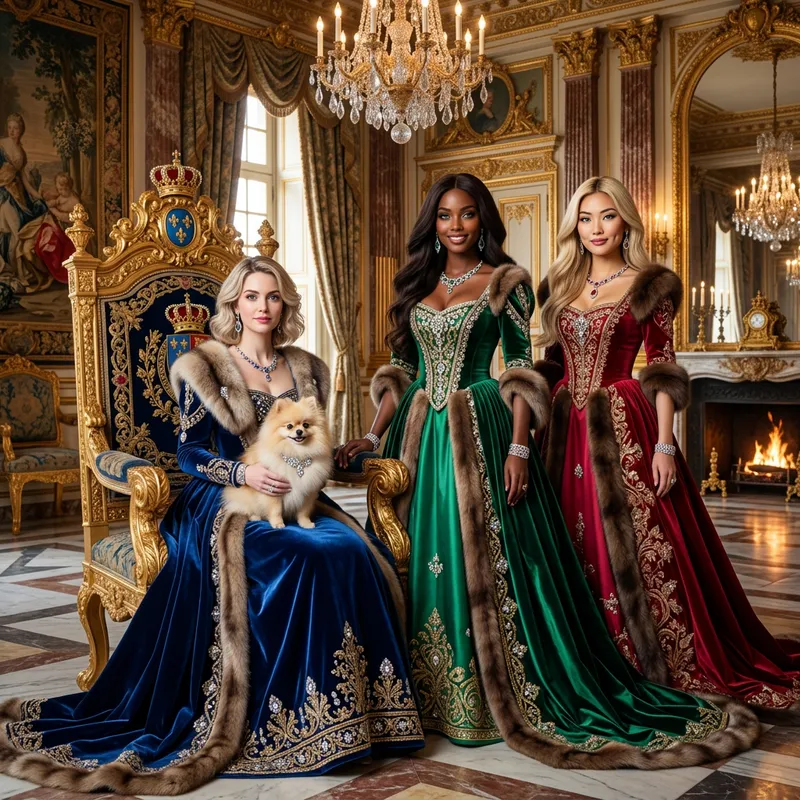 Luxurious Step Sisters in Opulent Palace Setting