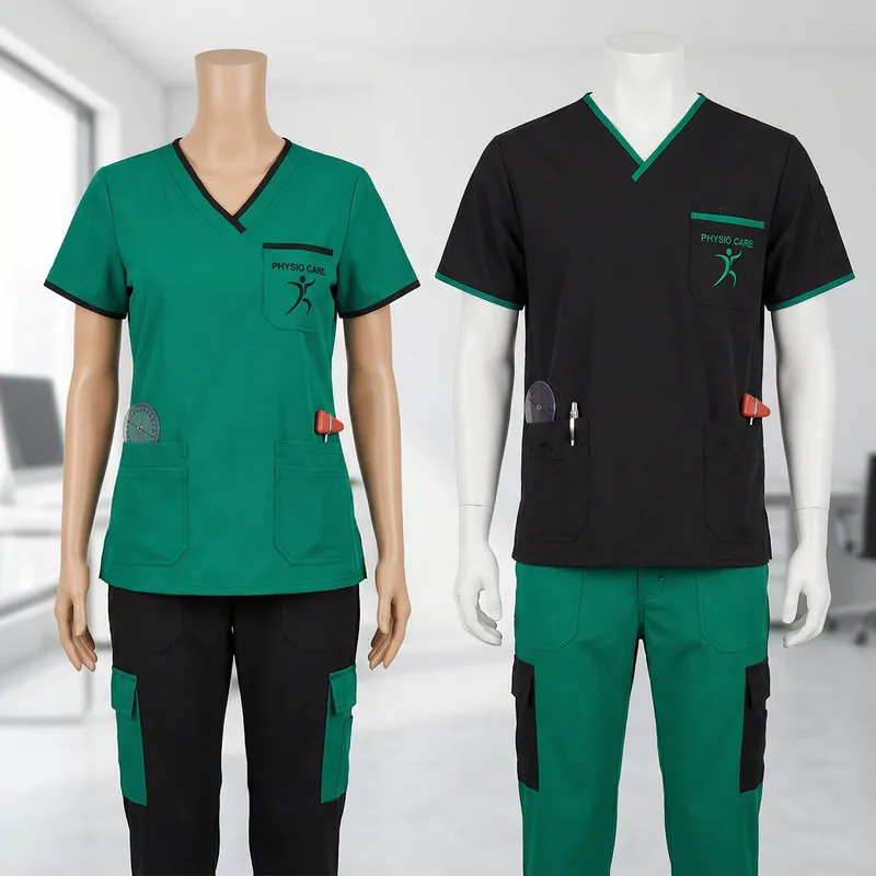 Stylish Medical Scrubs for Physiotherapy - Unisex Design Stylish Medical Scrubs for Physiotherapy - Unisex Design