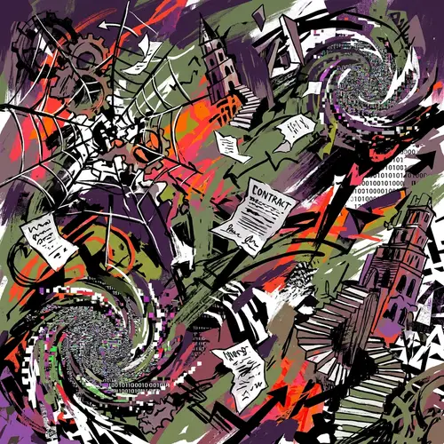 Abstract Chaos Visualization: Lack of Structure Graphic