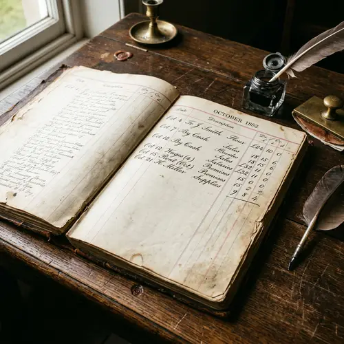 Vintage Business Ledger: Timeless Transactions