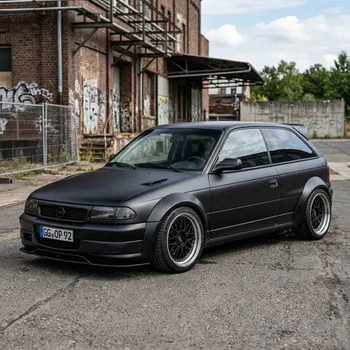 1992 Opel Astra F Widebody - Black Matte Style