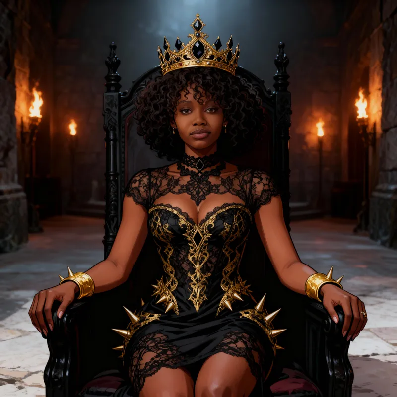 Stunning Black Queen Comic Illustration Stunning Black Queen Comic Illustration