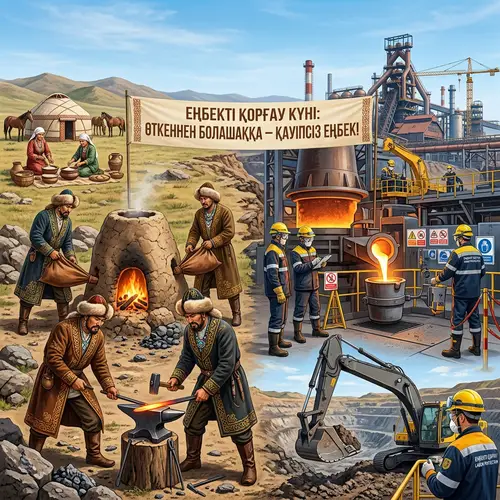 Labor Protection Day Celebration: Ancient Kazakh Tribes & Modern Industry