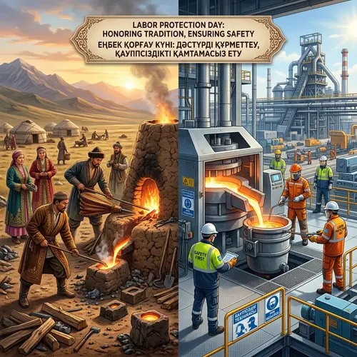 Ancient Kazakh Tribes & Modern Industry: Labor Protection Day Celebration