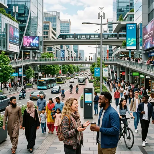 Modern Cityscape Connection: Urban Diversity and Connectivity