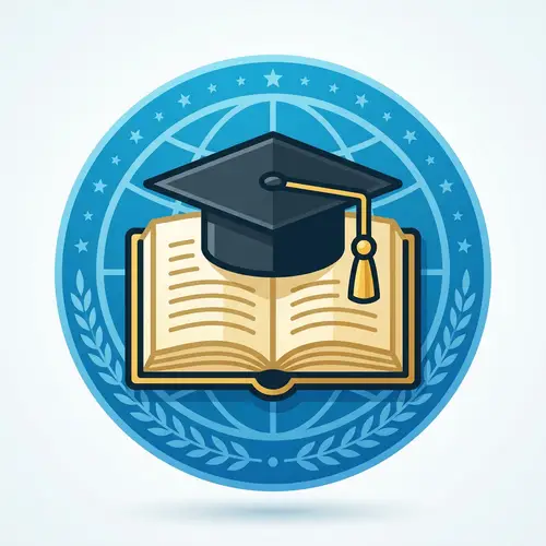 Global Academic Achievement Icon - Continuous Learning Symbol