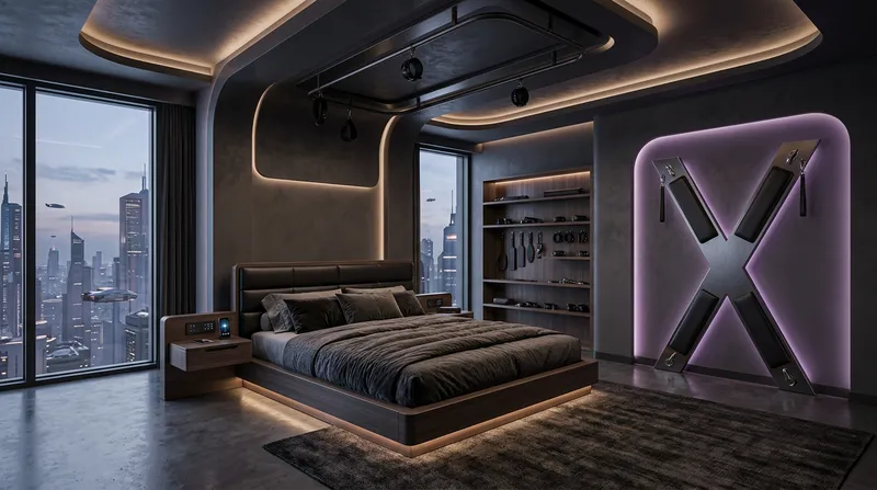 Futuristic Bedroom with S&M Design Elements
