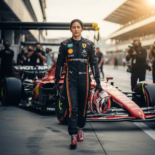 Cinematic Portrait of Ferrari F1 Driver