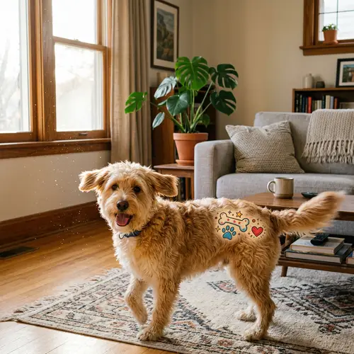 Playful Temporary Tattoo Designs for Dogs | Cute Mixed Breed