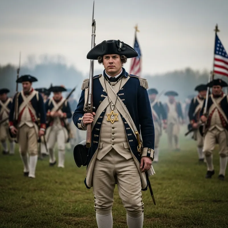 Revolutionary War Soldier in Kippah and Star