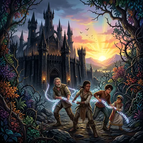 Fantasy Illustration: Castle of Fear and Shackles of Worries