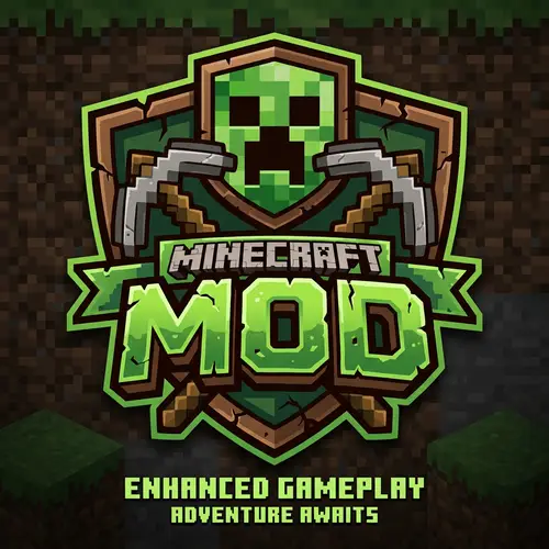 Minecraft Mod Logo Design | Fun & Blocky Logo Graphic