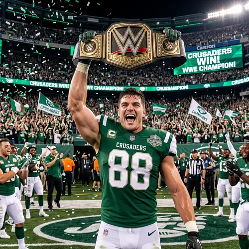 Messi Celebrates WWE Championship Victory