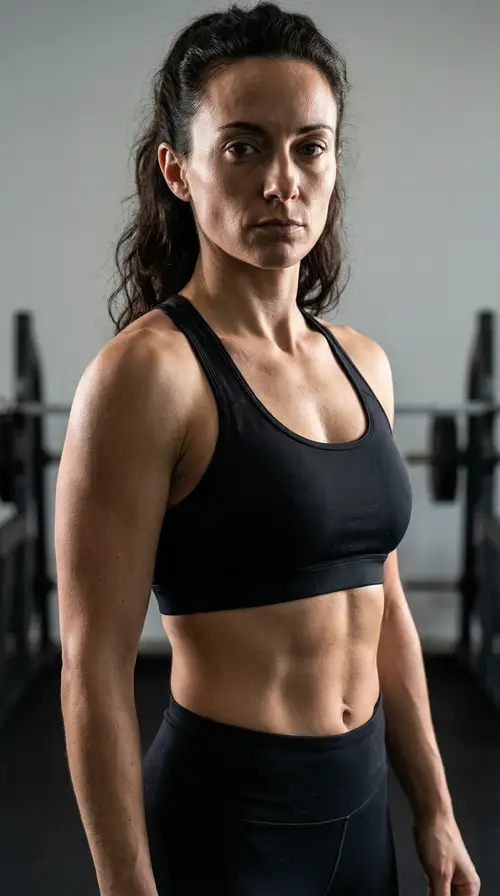 Stunning Fitness Portrait: Athletic Woman in Action