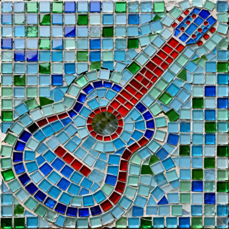 Guitar Template Mosaic - Creative Design Ideas