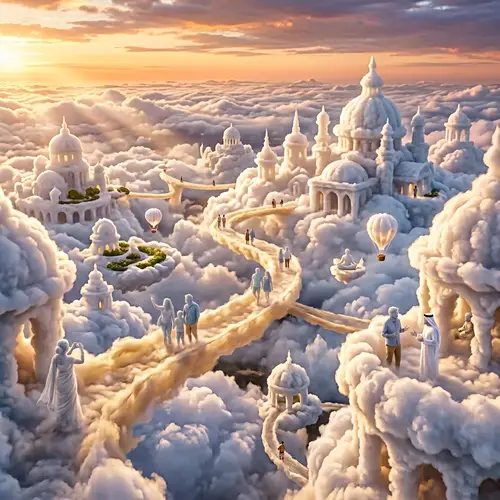 Cloud City Tourism Amidst Dreamy Atmosphere