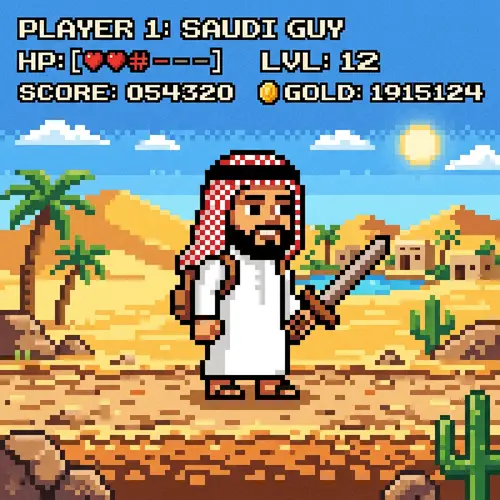 8-Bit Saudi Character Design