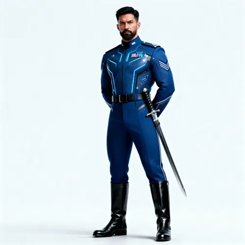 Futuristic Military Uniform Design for Fictional Characters