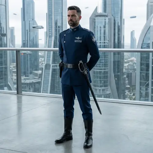 Futuristic Military Uniform Design for Fictional Characters