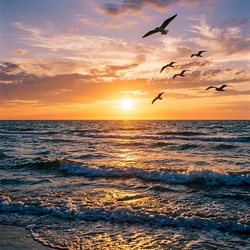 Stunning Sunset Seascape | Ocean Paradise View