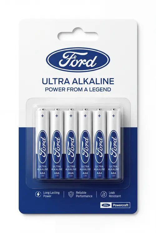 Premium Ford AAA Battery Blister Pack Design