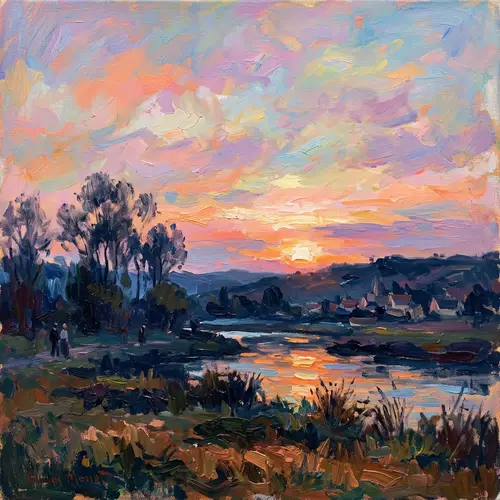 Stunning Impressionist Sunset Artwork