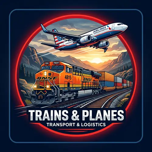 Airliner & Freight Train YouTube Logo Design