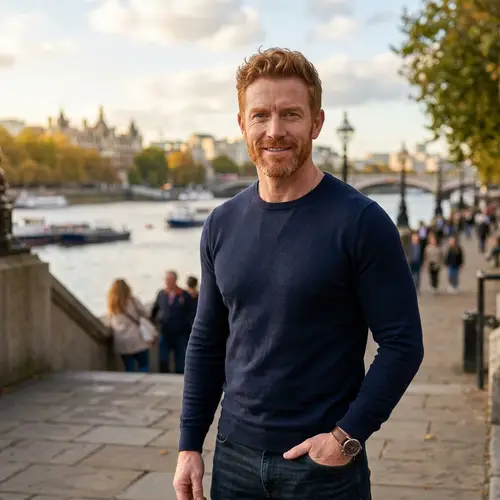 Stylish 43-Year-Old Man with Reddish Hair