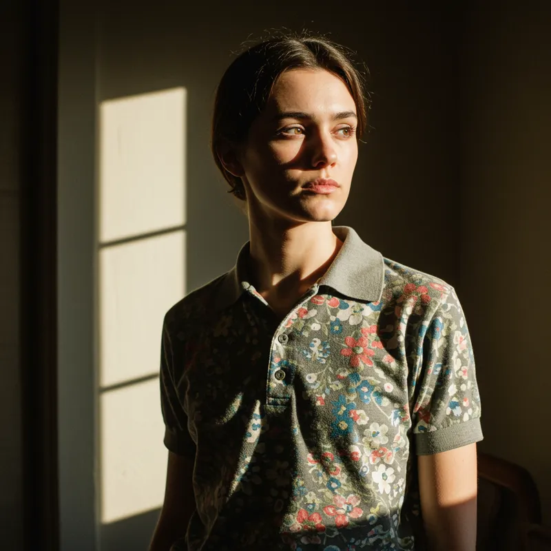 Vintage Jersey Berkerah in Floral Print Vintage Jersey Berkerah in Floral Print