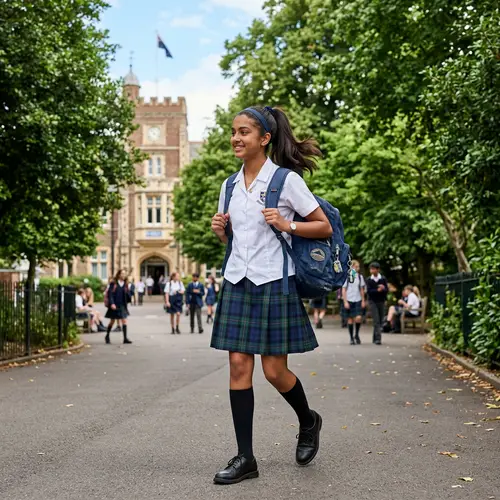 School Girl in Tiny Skirt - South Asian Style