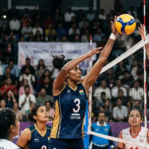 Inspiring South Asian Volleyball Captain - Number 3