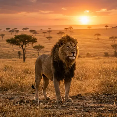 Majestic Lion in African Savannah | Wildlife Photography