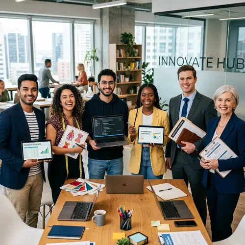 Diverse Group of Professionals Showcasing Career Tools | Website Name