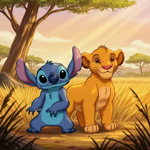 Stitch and Simba: A Unique Adventure