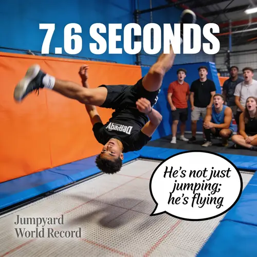 Abdullah Breaks World Record at Jumpyard in 7.6 Seconds!