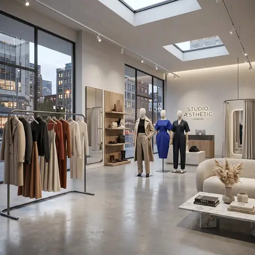 3D Fashion Design Showroom - Modern Aesthetic Looks