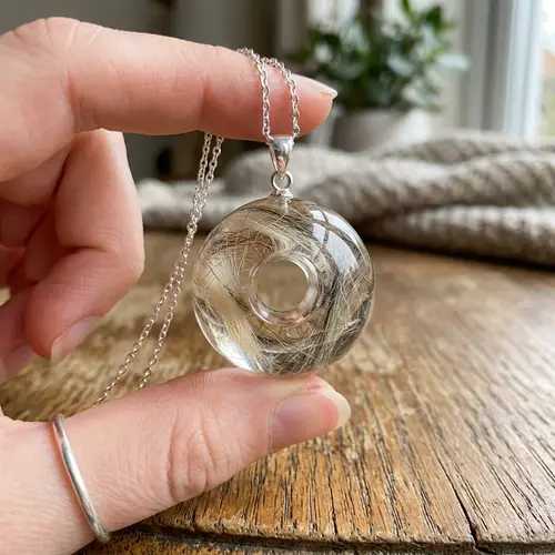 Epoxy Resin Ball with Fur for Unique Pendants