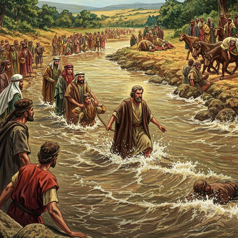 Joshua Crossing the Jordan River: Bible Pictures
