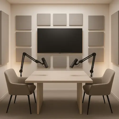 Minimalist Podcast Studio Design Ideas