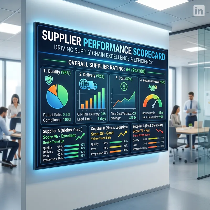 Supplier Performance Scorecard for LinkedIn