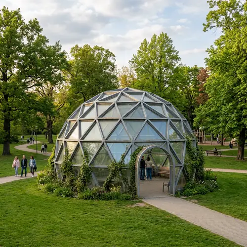 Metal Dome in a Park - Stunning Structure