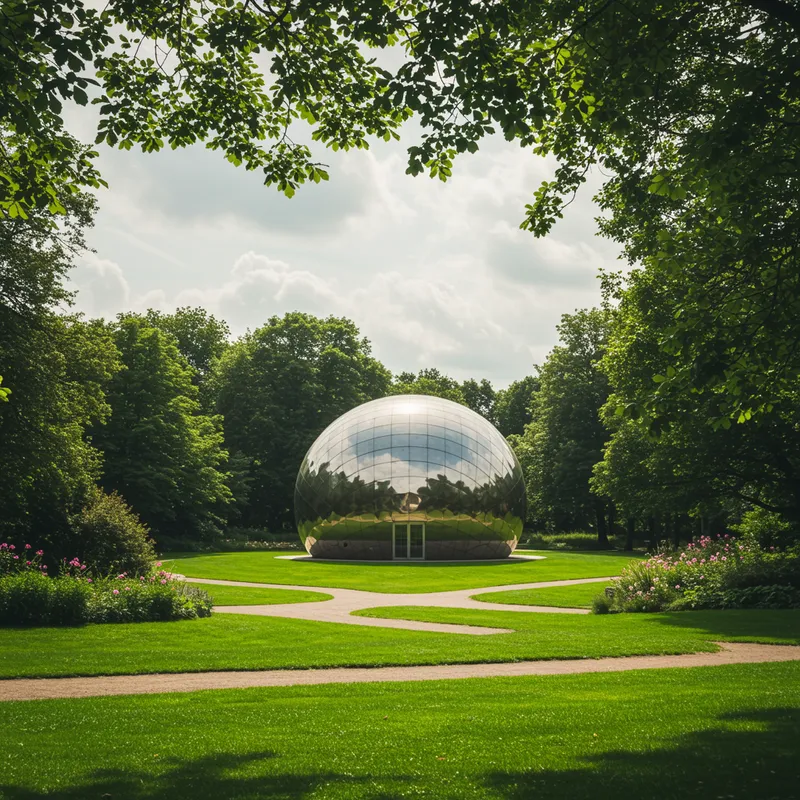 Metal Dome in a Park - Stunning Structure