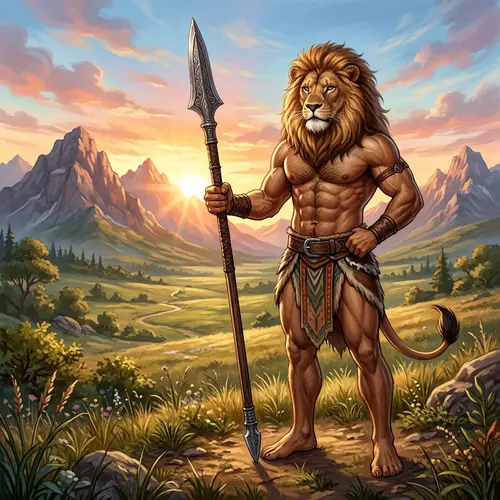 Hombre León: The Majestic Lion-Man Hybrid