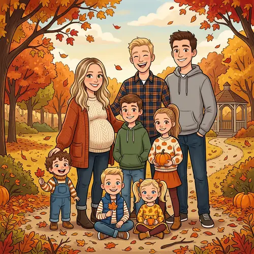Create a Cartoon Family: Fall-Themed Fun