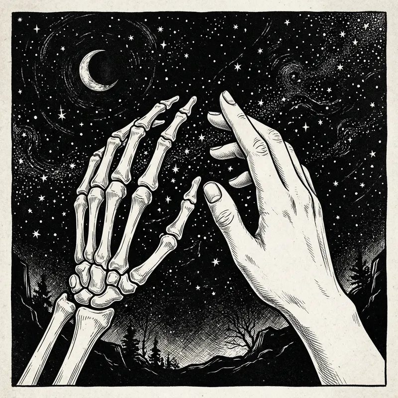 Contrasting Human Skeletal Hand and Fleshed Hand Reaching in Surrealistic Space