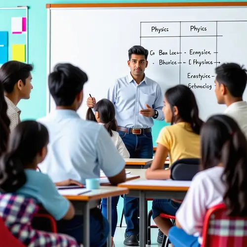 Indian Physics Class: Teacher and Students Learning Together